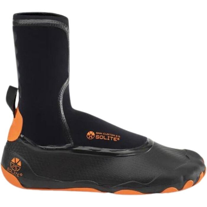 2024 Solite 5mm Custom 2.0 Wetsuit Boots 21007 - Black /Orange